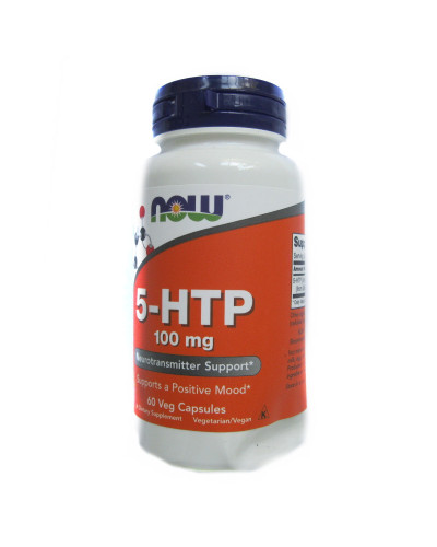 УЦІНКА 5-HTP (Гідрокситриптофан), 100мг, Now Foods, 60 вегетаріанських капсул (пошкодження етикетки)
