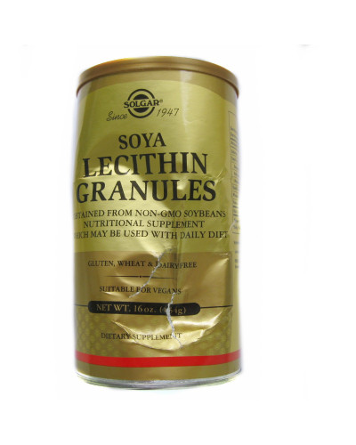 УЦІНКА Лецитин Невибілений у Поршку, Soya Lecithin Granules, Solgar, 454 гр.