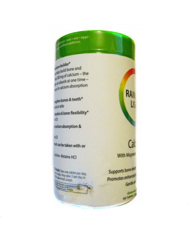Кальцій з Магнієм і Вітаміном D3, Food-Based Calcium with Magnesium & Vitamin D3, Rainbow Light, 180 таблеток