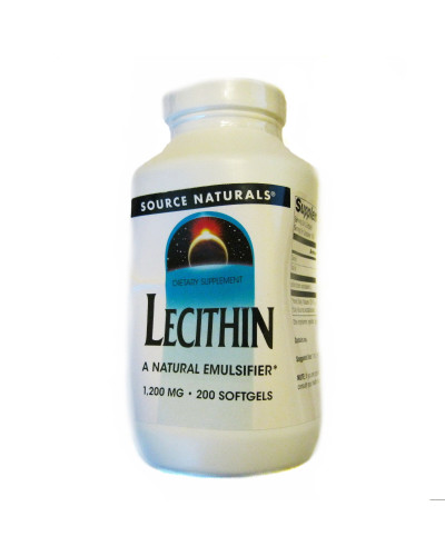 Уцінка Лецитин 1200мг, Source Naturals, 200 желатинових капсул