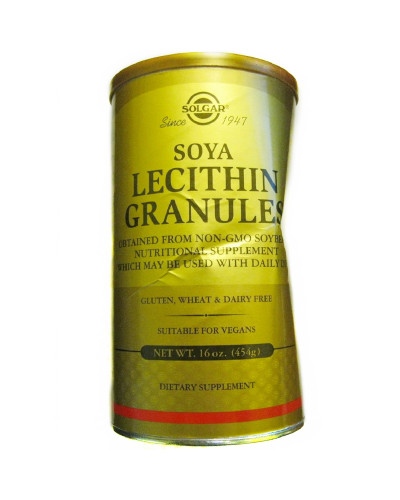 УЦІНКА Лецитин Невибілений у Поршку, Soya Lecithin Granules, Solgar, 454 гр.