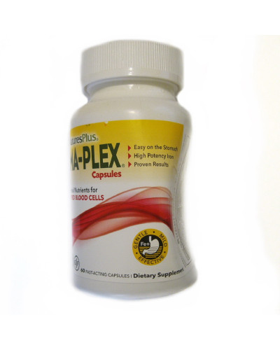 УЦІНКА Комплекс для Підтримки Оптимального Здоров'я Крові, Hema-Plex, Natures Plus, 60 вегетаріанських капсул швидкої дії (вм'ятини)