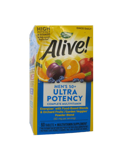 Мультивітаміни для Чоловіків 50+, Alive! Once Daily, Men's 50+, Nature's Way, 60 пігулок (пам'ята коробка)