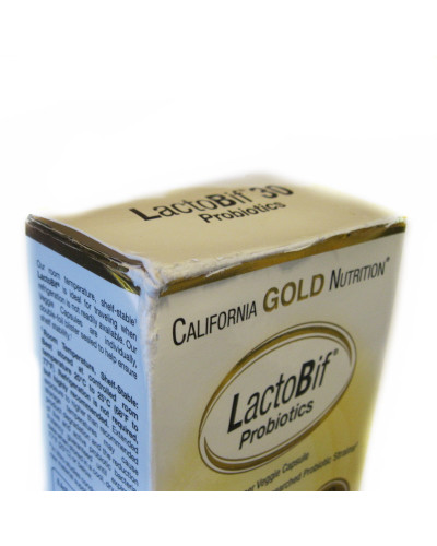 УЦІНКА Пробіотики LactoBif, Probiotics, California Gold Nutrition, 30 млрд КУО, 60 овочевих капсул (потерта коробка) УЦІНКА Пробіотики LactoBif, Probiotics, California Gold Nutrition, 30 млрд КУО, 60 овочевих капсул (потерта коробка)