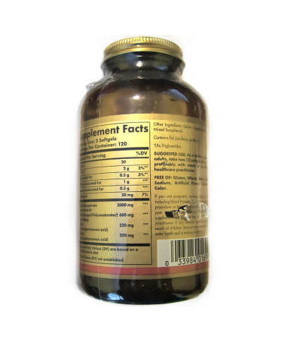 УЦІНКА Омега-3 Риб'ячий жир, концетрат, Omega-3 Fish Oil Concentate, Solgar, 240 желатинових капсул (царапини на упаковці) УЦІНКА Омега-3 Риб'ячий жир, концетрат, Omega-3 Fish Oil Concentate, Solgar, 240 желатинових капсул (царапини на упаковці)