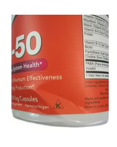 УЦІНКА B-Комплекс 50, Now Foods, 100 вегетаріанських капсул (м'ята банка) УЦІНКА B-Комплекс 50, Now Foods, 100 вегетаріанських капсул (м'ята банка)