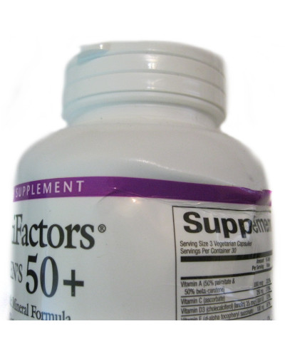 УЦІНКА Мультивітаміни для жінок 50+, MultiFactors, Women's 50+, Natural Factors, 90 вегетаріанських капсул (вм'ятина) УЦІНКА Мультивітаміни для жінок 50+, MultiFactors, Women's 50+, Natural Factors, 90 вегетаріанських капсул (вм'ятина)