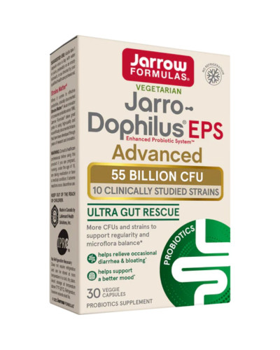 Пробіотики, 55 млрд КУО, Jarro-Dophilus EPS, Jarrow Formulas, 30 вегетаріанських капсул