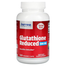 Глутатион Восстановленный, 500 мг, Glutathione Reduced, Jarrow Formulas, 120 вегетарианских капсул