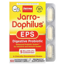 Пробиотики, 5 млрд КОЕ, Jarro-Dophilus EPS, Jarrow Formulas, 60 вегетарианских капсул