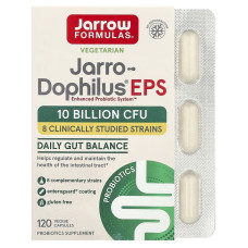 Пробиотики, 10 млрд КОЕ на порцию, Jarro-Dophilus EPS, Jarrow Formulas, 120 вегетарианских капсул