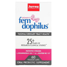 Пробиотики Для Женщин, Женский дофилус, 5 млрд КОЕ, Women's Fem Dophilus, Jarrow Formulas, 60 вегетарианских капсул