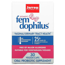 Пробиотики Для Женщин, Женский дофилус, 1 млрд КОЕ, Women's Fem Dophilus, Jarrow Formulas, 30 вегетарианских капсул
