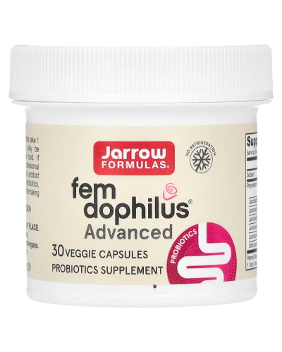 Пробіотики для жінок, 10 млрд КУО, Vegan Fem Dophilus, Advanced, 10 Billion CFU, Jarrow Formulas, 30 вегетеріанських капсул Пробіотики для жінок, 10 млрд КУО, Vegan Fem Dophilus, Advanced, 10 Billion CFU, Jarrow Formulas, 30 вегетеріанських капсул