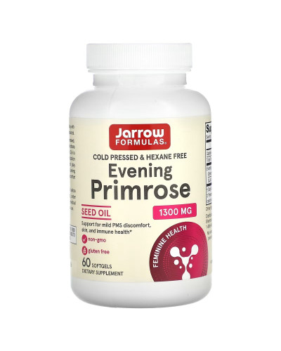 Примула вечірня, 1300 мг, Evening Primrose, Jarrow Formulas, 60 желатинових капсул