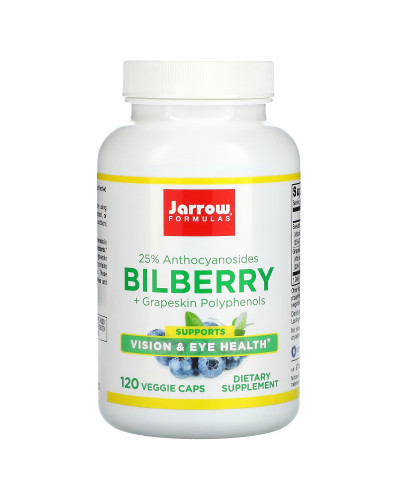 Комплекс полифенолов из черники и кожуры винограда, 280 мг, Bilberry + Grapeskin Polyphenols, Jarrow Formulas, 120 вегетарианских капсул