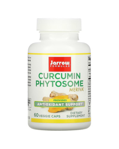 Фитосомы Куркумина 500 мг, Curcumin Phytosome Meriva, Jarrow Formulas, 60 гелевых капсул
