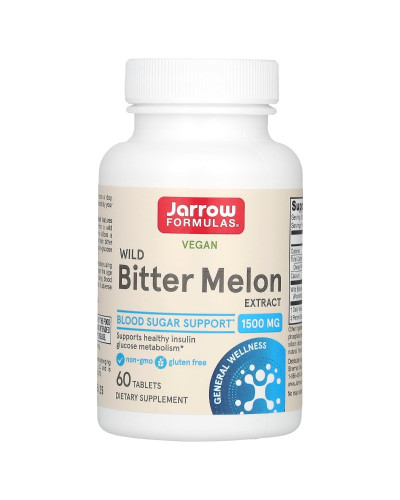Экстракт дикой горькой дыни, 750 мг, Vegan Wild Bitter Melon Extract, Jarrow Formulas, 60 таблеток