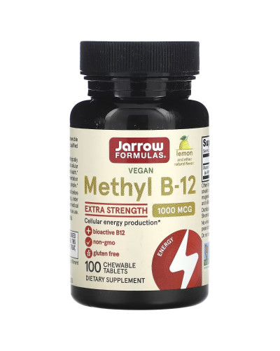 УЦІНКА Мітил B-12 зі смаком лимона 1000 мкг, Methyl B-12, Jarrow Formulas, 100 льодяників (вм'ятина)
