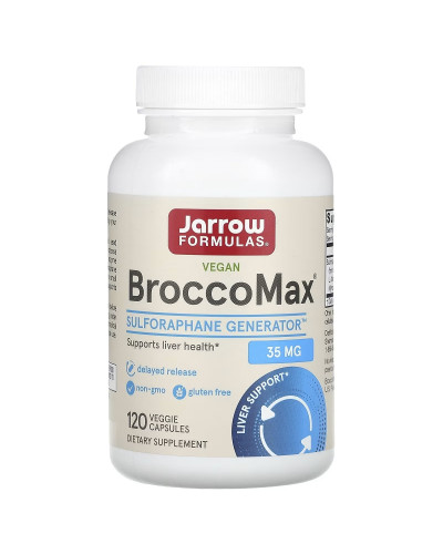 Экстракт семян брокколи, 35 мг, Vegan BroccoMax, Jarrow Formulas, 120 вегетарианских капсул