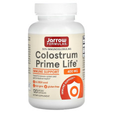 Молозиво, 400 мг, Colostrum Prime Life, Jarrow Formulas, 120 вегетерианских капсул
