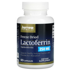 Лактоферрин сублимированный, 250 мг, Lactoferrin, Freeze Dried, Jarrow Formulas, 60 капсул