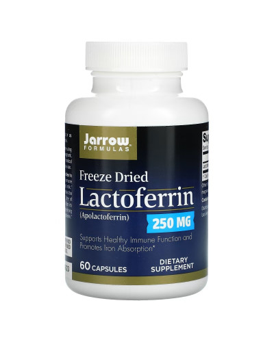 Лактоферин сублімований, 250 мг, Lactoferrin, Freeze Dried, Jarrow Formulas, 60 капсул