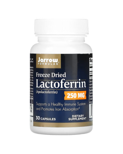 Лактоферин сублімований, 250 мг, Lactoferrin, Freeze Dried, Jarrow Formulas, 30 капсул
