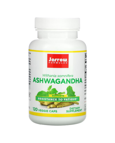 Ашваганда, Ashwagandha, Jarrow Formulas, 120 вегетарианских капсул
