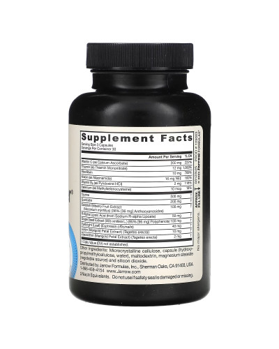 Оптимизатор зрения, Vegan Vision Optimizer, Jarrow Formulas, 90 вегетарианских капсул Оптимизатор зрения, Vegan Vision Optimizer, Jarrow Formulas, 90 вегетарианских капсул