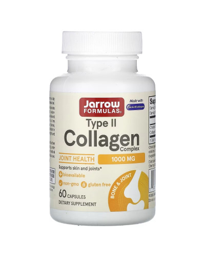 Коллаген II типа, 1000 мг, Type II Collagen Complex, Jarrow Formulas, 60 капсул