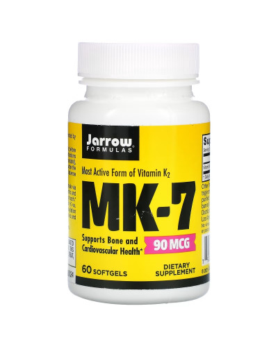 Вітамін К2 в Формі МК-7, Vitamin K2 as MK-7, Jarrow Formulas, 90 мкг, 60 капсул