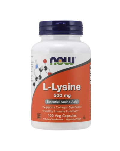 L-Лізин, L-Lysin, Now Foods, 500 мг, 100 вегетаріанських капсул