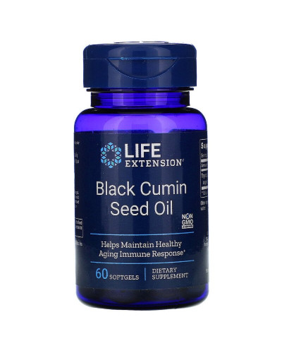 Масло семян черного тмина, Black Cumin Seed Oil, Life Extension, 60 капсул