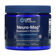 УЦЕНКА Магний L-Треонат, вкус тропического пунша, Neuro-Mag, Life Extension, 93,35 г (3,293 унции) (нарушена герметичность)