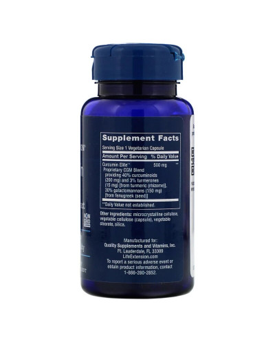 Екстракт куркуми, Curcumin Elite, Life Extension, 30 рослинних капсул