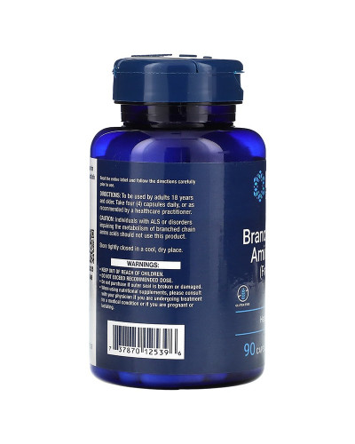 Аминокислоты с разветвленной цепью, Branched Chain Amino Acids, Life Extension, 90 капсул Аминокислоты с разветвленной цепью, Branched Chain Amino Acids, Life Extension, 90 капсул
