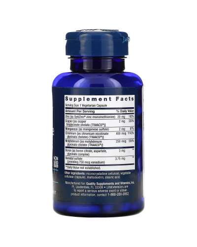 Мінерали, Only Trace Minerals, Life Extension, 90 вегетаріанських капсул