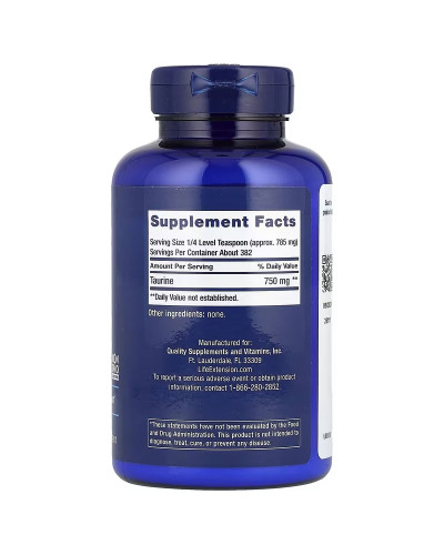Таурин в порошке, Taurine Powder, Life Extension, 300 гр Таурин в порошке, Taurine Powder, Life Extension, 300 гр