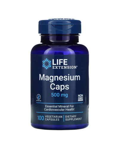 Магній, Magnesium, Life Extension, 500 мг, 100 вегетаріанських капсул