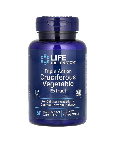 Екстракт хрестоцвітих потрійної дії, Triple Action Cruciferous Vegetable Extract, Life Extension, 60 вегетаріанських капсул