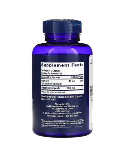 Креатин, 1000 мг, Creatine Capsules, Life Extension, 120 капсул Креатин, 1000 мг, Creatine Capsules, Life Extension, 120 капсул
