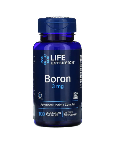 Бор, 3 мг, Boron, Life Extension, 100 вегетарианских капсул