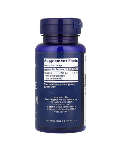 Витамин E, 268 мг, Super Vitamin E, Life Extension, 90 гелевых капсул