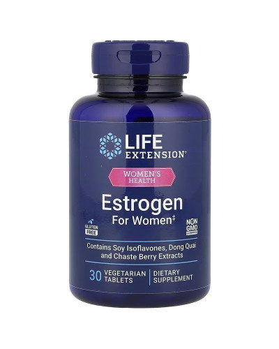 Естроген для жінок, Estrogen for Women, Life Extension, 30 таблеток