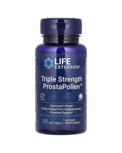Захист потрійної сили чоловічого здоров'я, Triple Strength ProstaPollen, Life Extension, 30 гелевих капсул