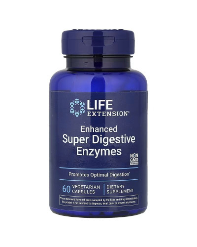 Травні ферменти, Enhanced Super Digestive Enzymes, Life Extension, 60 вегетаріанських капсул