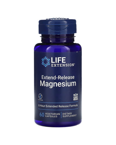 Магний пролонгированного действия, Extend-Release Magnesium, Life Extension, 60 вегетарианских капсул