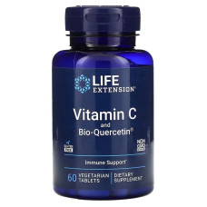 Витамин С и био-Кверцетин, Vitamin C and Bio-Quercetin, Life Extension, 60 вегетарианских таблеток