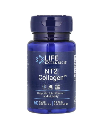Коллаген неденатурированного II типа, 40 мг, NT2 Collagen, Life Extension, 60 мини капсул